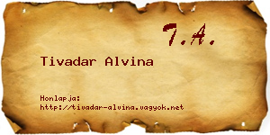 Tivadar Alvina névjegykártya